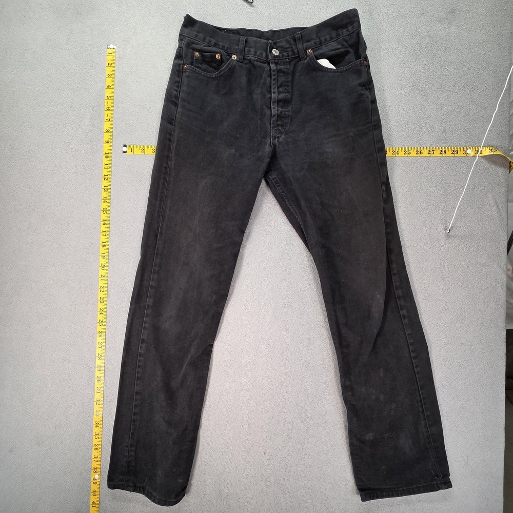 Vintage Levis 501 Jeans Mens Black Straight USA Fits 29x29